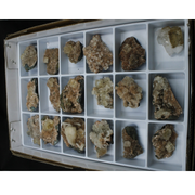 Natural Stilbite with Heulandite &amp; Calcite – 18 Piece Mineral Lot from India