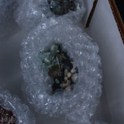 Natural Green Apophyllite with Scolecite Crystal Lot – 12 Pieces from India