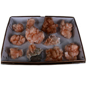 Natural Orange Stilbite with Heulandite Crystal Lot – 11 PCS – Mineral Specimens from India