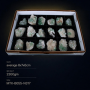 Natural Green Apophyllite Stilbite Heulandite Crystal Lot – 32 PCS – India