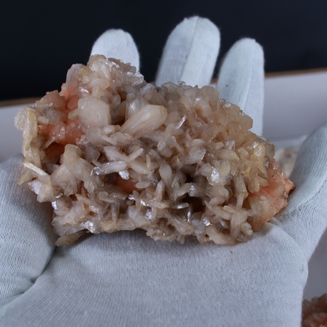 Natural Orange Stilbite Heulandite Crystal Lot – 18 Pieces from India