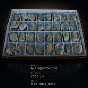 Natural Green Apophyllite Stilbite Heulandite Crystal Lot – 32 PCS – India