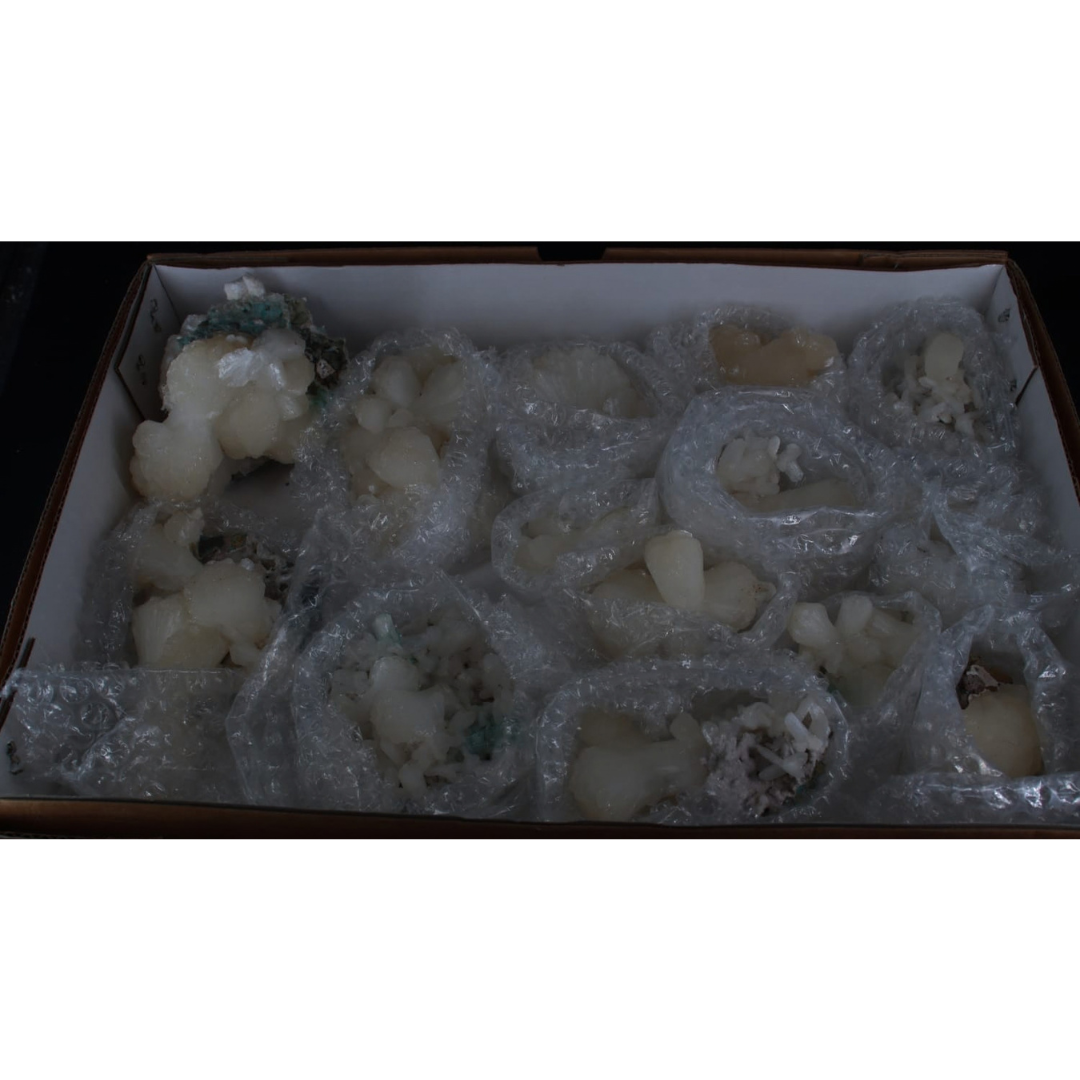 Natural Stilbite with Heulandite Crystal Lot – 14 Pieces from India