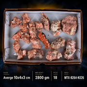 Natural Orange Stilbite Heulandite Crystal Lot – 18 Pieces from India