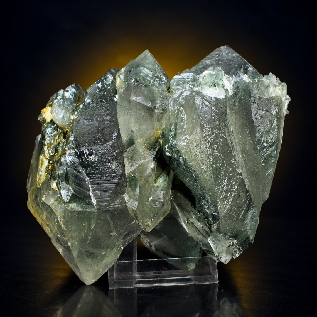 Green Chlorite Himalayan Quartz Crystal Natural Mineral Specimen India