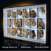 Natural Stilbite with Heulandite &amp; Calcite – 18 Piece Mineral Lot from India