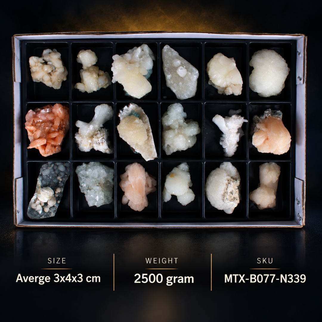 Natural Mixed Mineral Specimen Lot – 18 Pieces from India