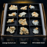 Natural Stilbite with Heulandite Crystal Lot – 18 PCS – Mineral Specimens from India