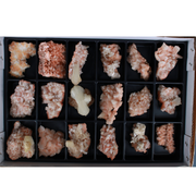 Natural Orange Stilbite with Heulandite Crystal Lot – 18 PCS – Mineral Specimens from India