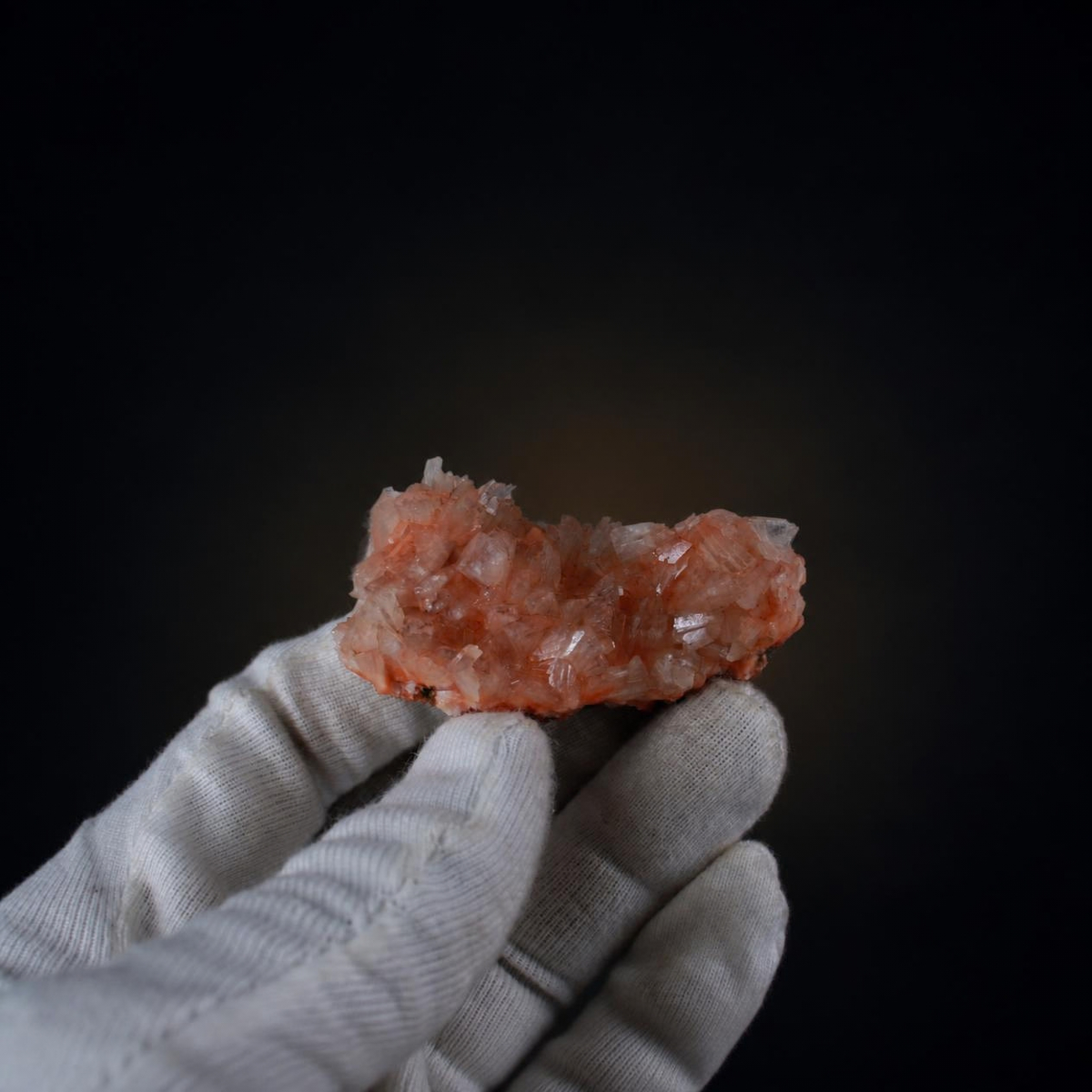 Orange Stilbite Heulandite Crystal Lot – 32 PCS – Natural Mineral Specimens from India