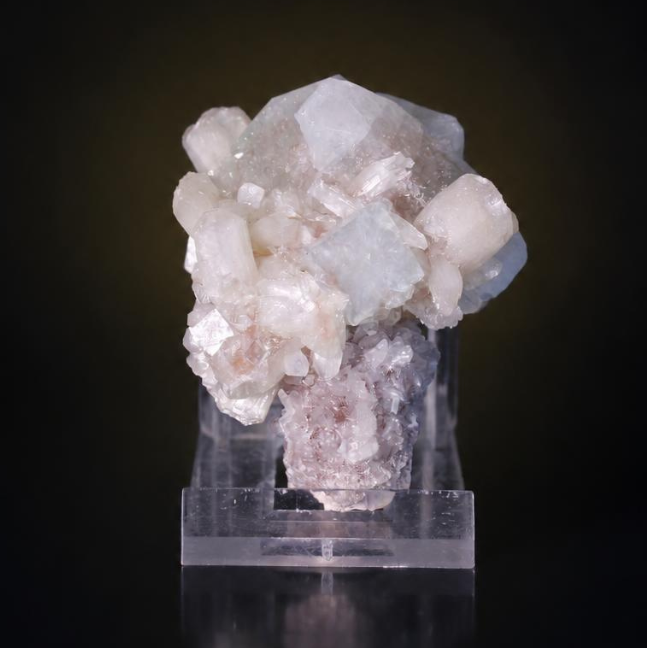 Apophyllite Tabular Crystal Group with Stilbite | 80 g | 7 × 6 × 3 cm