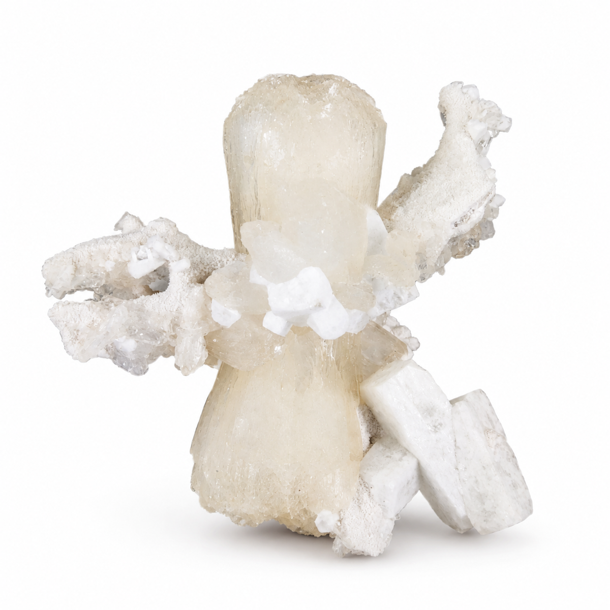 Natural Stilbite with Heulandite Crystal Cluster – 240 g