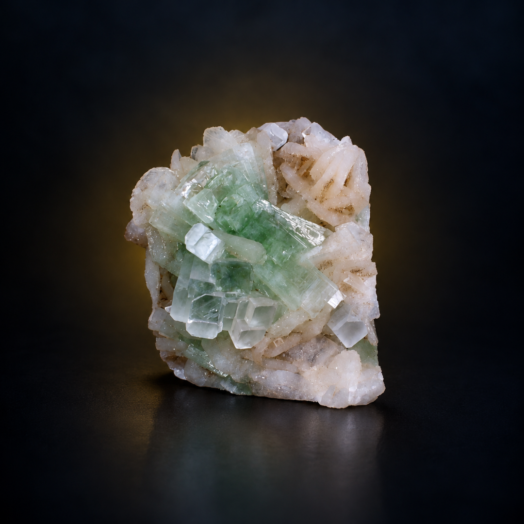 Natural Green Apophyllite Crystal Mineral Specimen – 90g