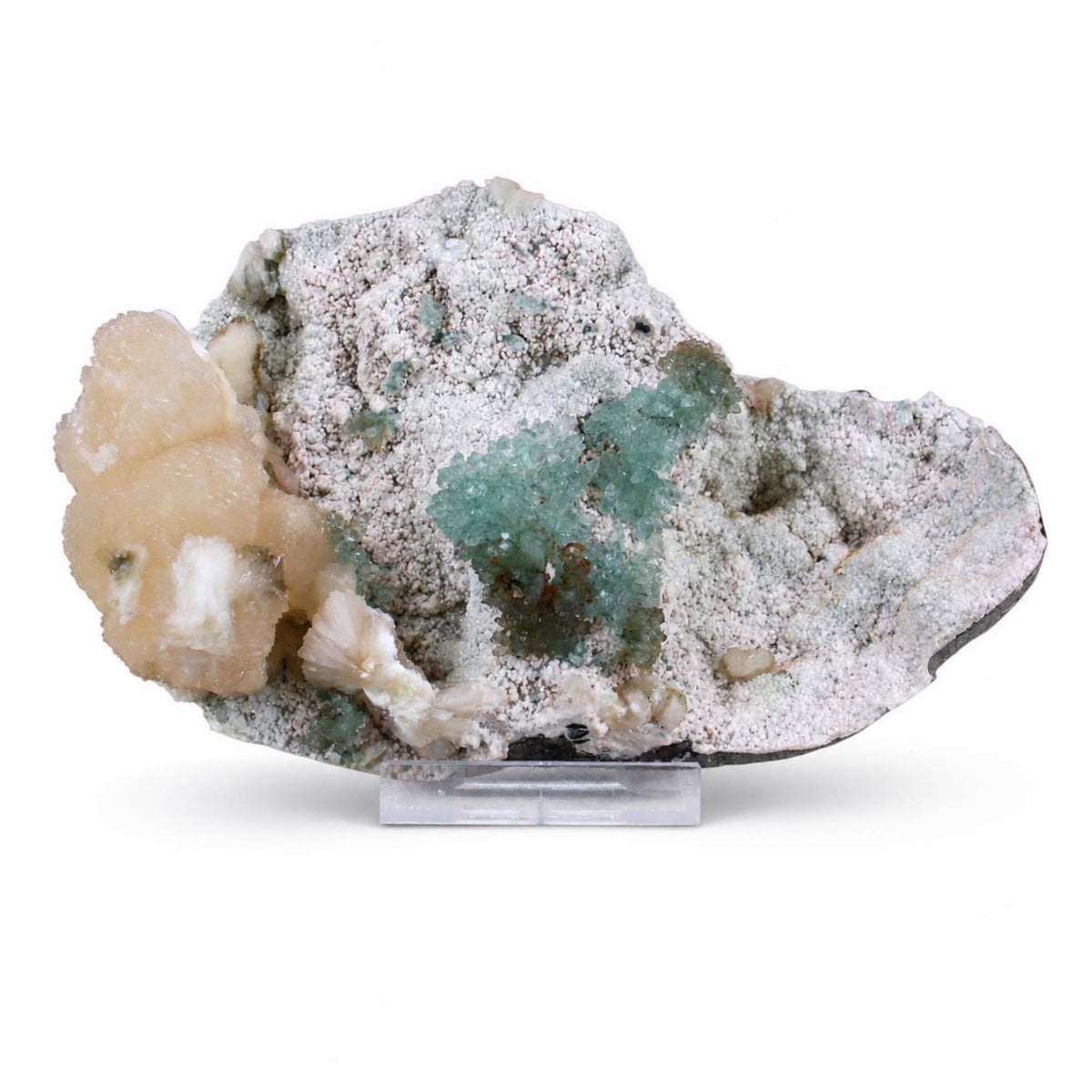 Natural Green Apophyllite, Stilbite & Mordenite Crystal – Mineral Specimen 1544 gm