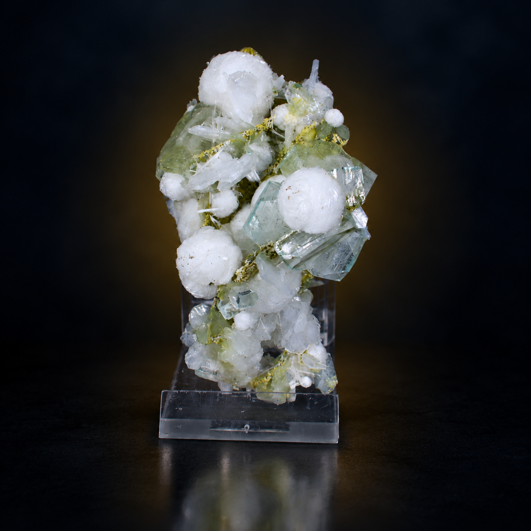 Natural Apophyllite with Heulandite & Okenite Mineral Specimen – 50g