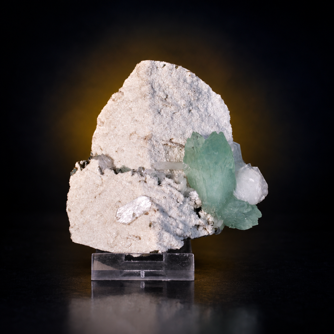 Green Apophyllite on Natural Matrix – 210g