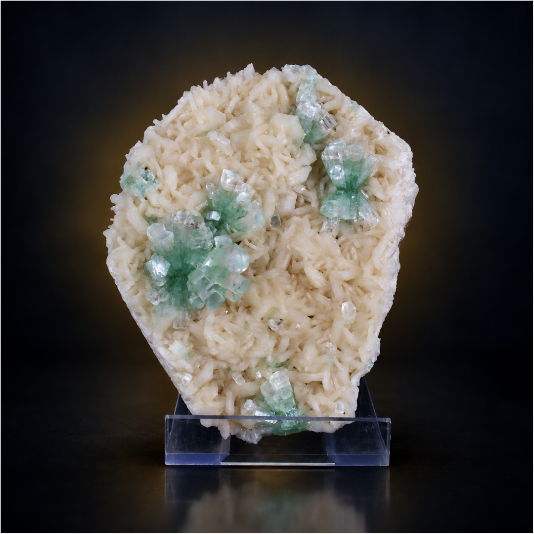Natural Green Apophyllite Crystal Specimen – 620 g