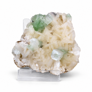Natural Green Apophyllite on Stilbite Mineral Cluster – 70 g