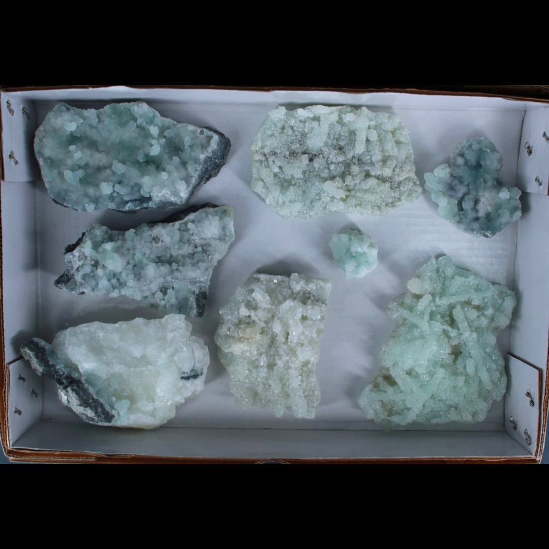 Natural Chalcedony Crystal Lot – 8 PCS – Mineral Specimens from India
