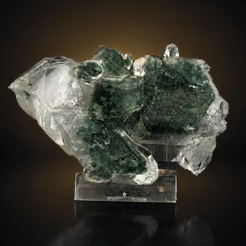 Himalayan Green Chlorite Quartz Crystal Group | 230 g | 10 × 7 × 5 cm