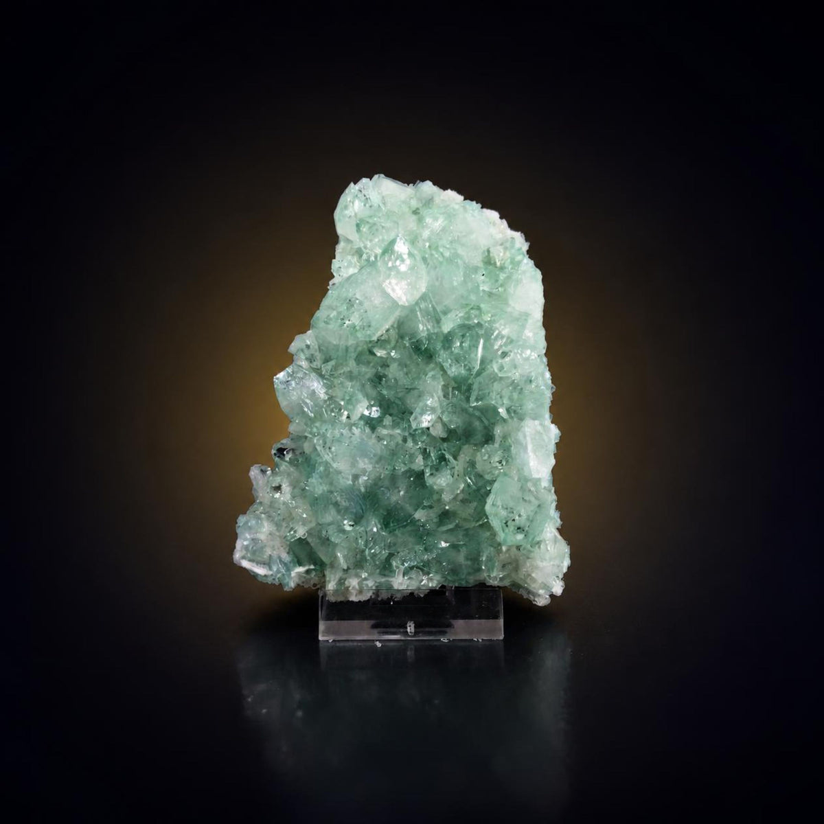 Natural Green Apophyllite Crystal Matrix Mineral Specimen from India 130 gm 12 × 6 × 2 cm