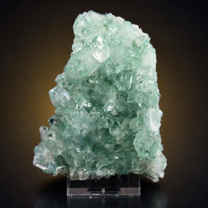 Green Apophyllite Tabular Crystal Cluster on Matrix — India | 130 g | 12 × 6 × 2 cm