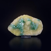 Natural Green Apophyllite with Stilbite Crystal Matrix Mineral Specimen from India 584 gm 16 × 10 × 4 cm