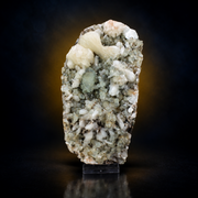 Natural Green Apophyllite with Heulandite Matrix Scolecite