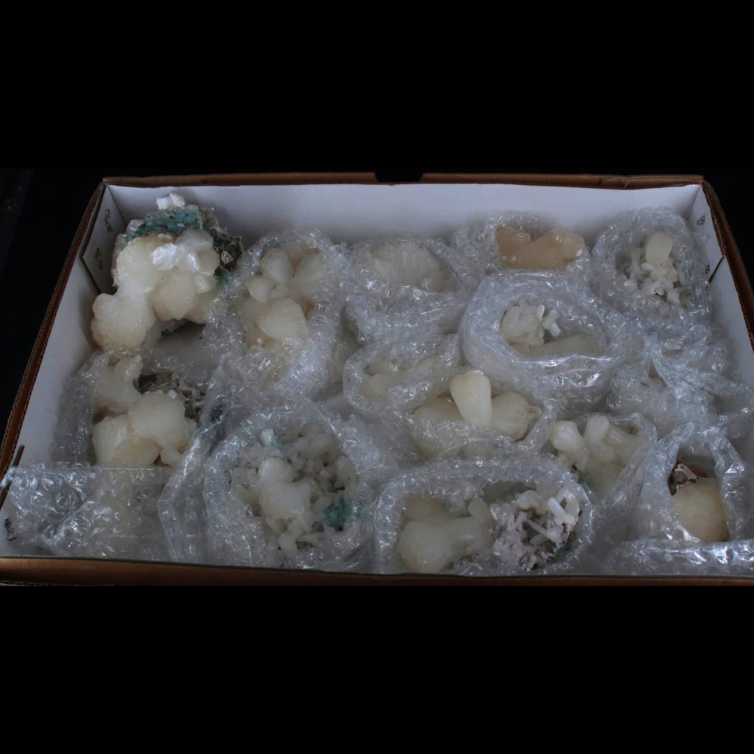Natural Stilbite with Heulandite Crystal Lot – 14 Pieces from India