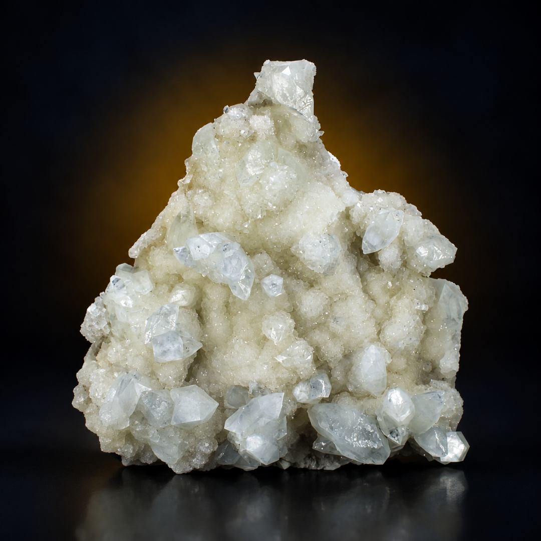 Natural Green Apophyllite with Heulandite Matrix
