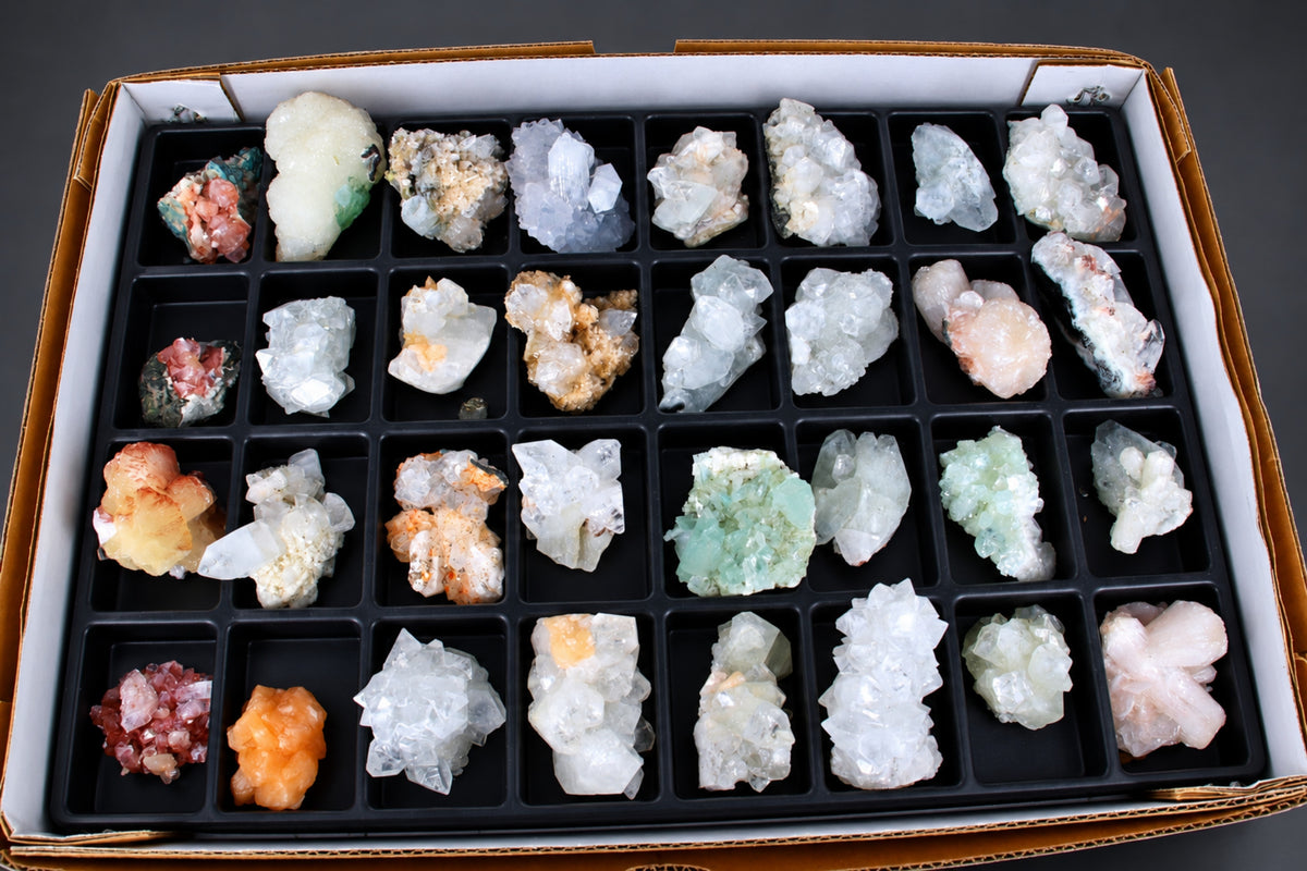 Apophyllite and Stilbite specimen — India.