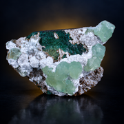 Green Apophyllite on White Matrix – Natural Mineral Specimen