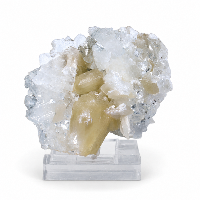 Stilbite & Apophyllite Crystal Cluster | 7 × 5 × 5 cm | 120 g