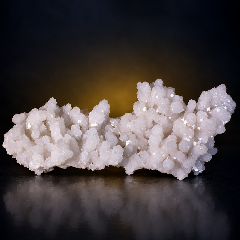 White Aragonite Branching Crystal Aggregate | 550 g | 22 × 7 × 5 cm
