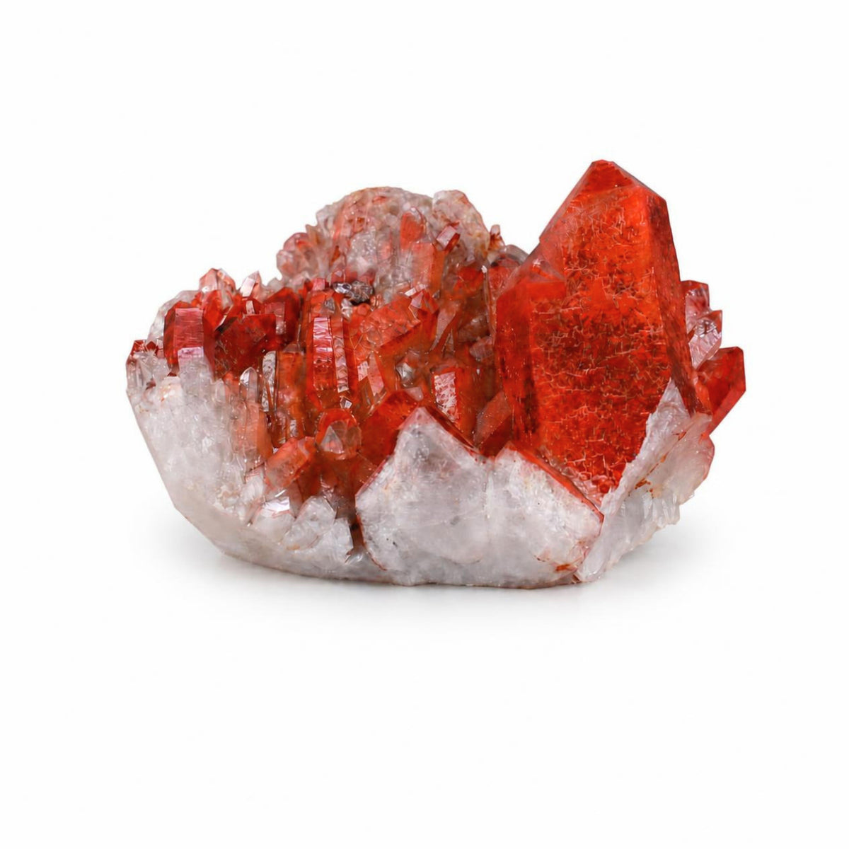 Natural Red Hematoid Quartz Mineral Specimen 11 × 11 × 7 cm, 500 g