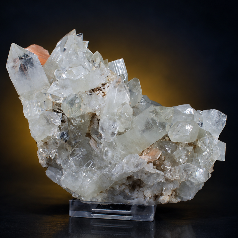 Himalayan Clear Quartz Prismatic Crystal Cluster — India | 360 g | 13 × 5 × 6 cm