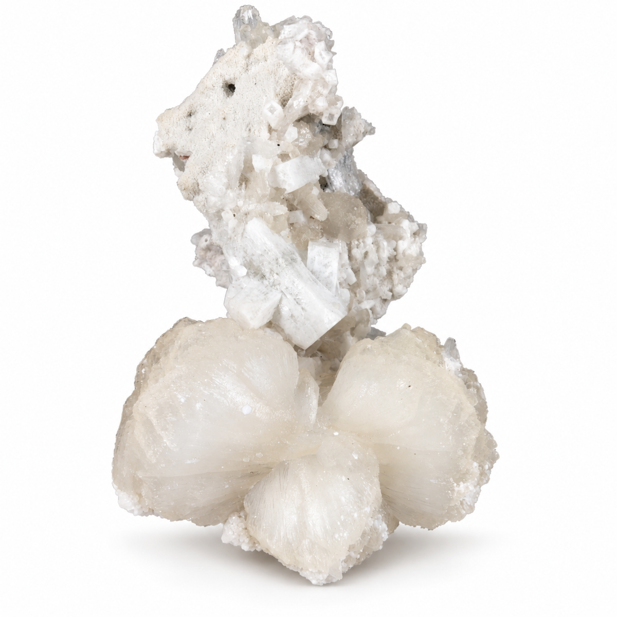 Natural Stilbite with Heulandite Crystal Cluster – 230 g