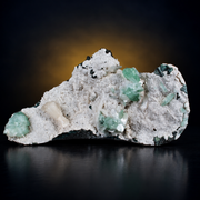 Natural Green Apophyllite with Heulandite Crystal Specimen – India