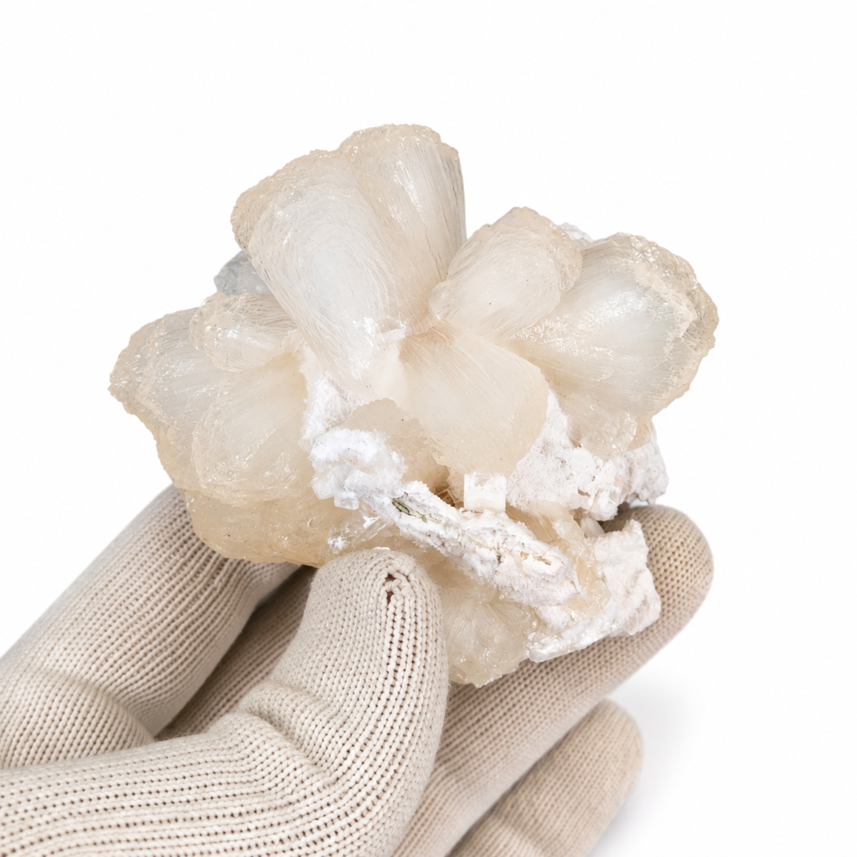 Natural Stilbite with Heulandite Crystal Cluster – 200 g