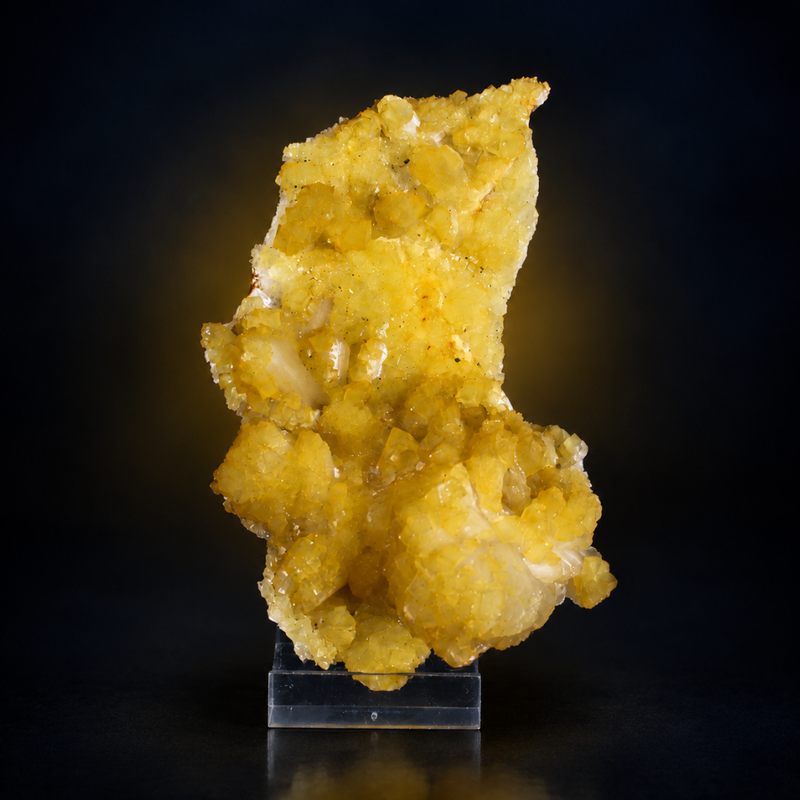 Quartz Crystal Aggregate with Yellow-Toned Associated Crystals | 160 g | 13 × 8 × 8 cm