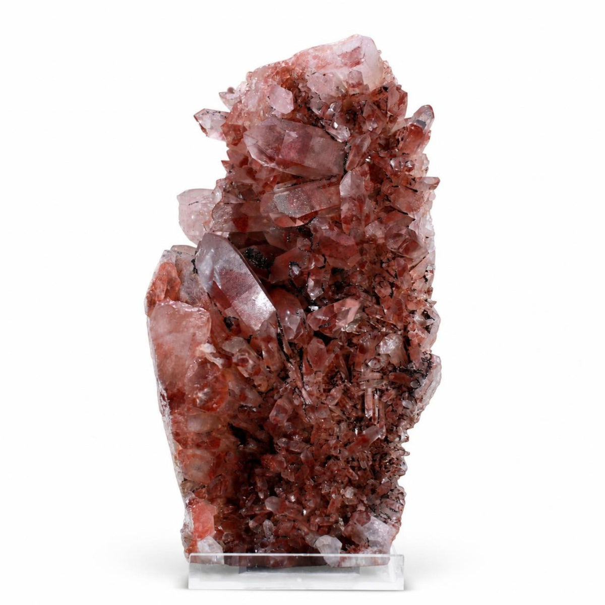 Natural Red Phantom Quartz Mineral Specimen 18 × 8 × 5 cm 820 g