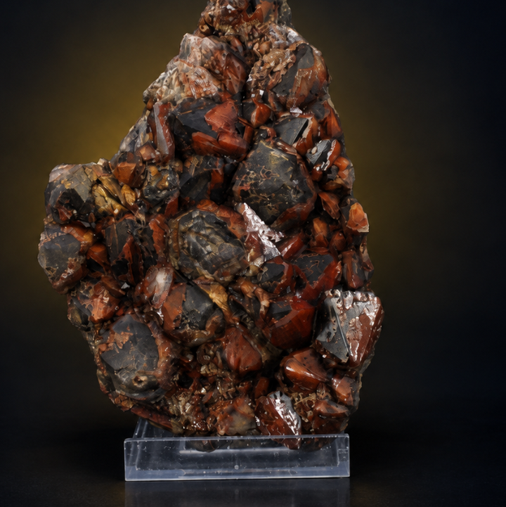 Amethyst and Hematite specimen — India, 940 g.