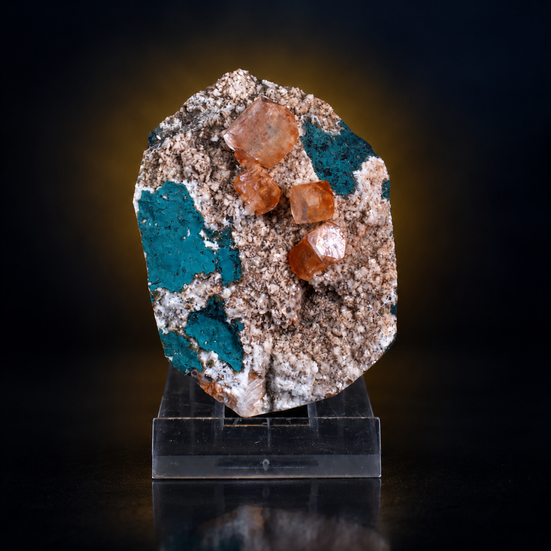 Natural Red Calcite with Heulandite Mineral Specimen – 120g