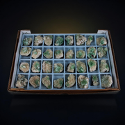 Natural Green Apophyllite Stilbite Heulandite Crystal Lot – 32 PCS – India