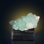 Natural Green Apophyllite Crystal with Heulandite Matrix – Mineral Specimen from India