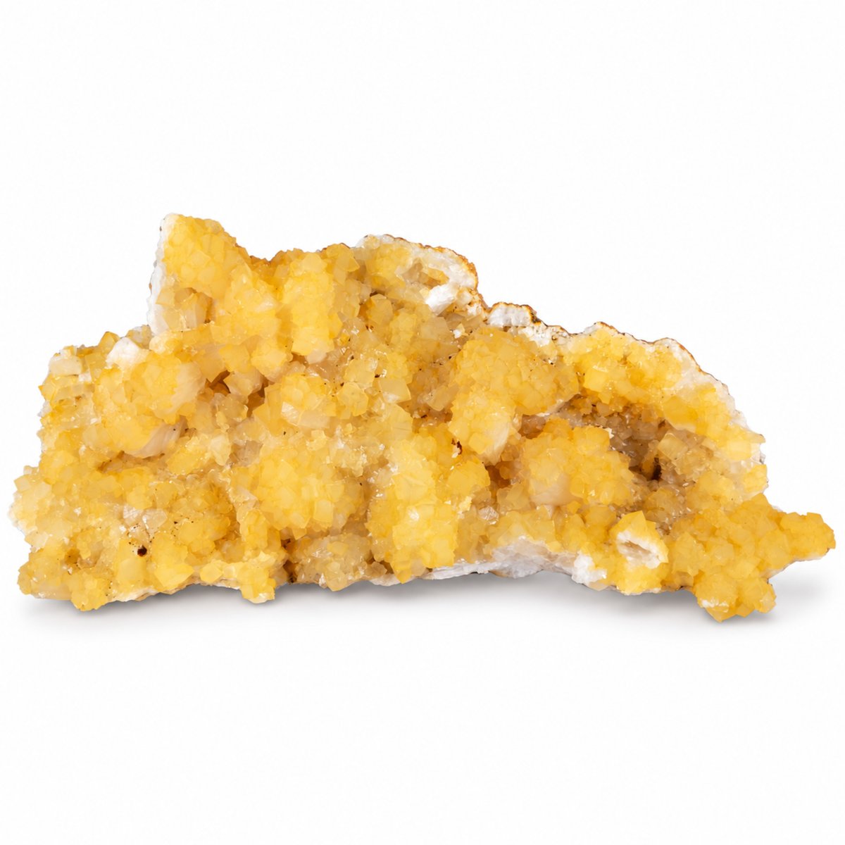 Natural Orange Calcite with White Stilbite Crystal Cluster – 350 g