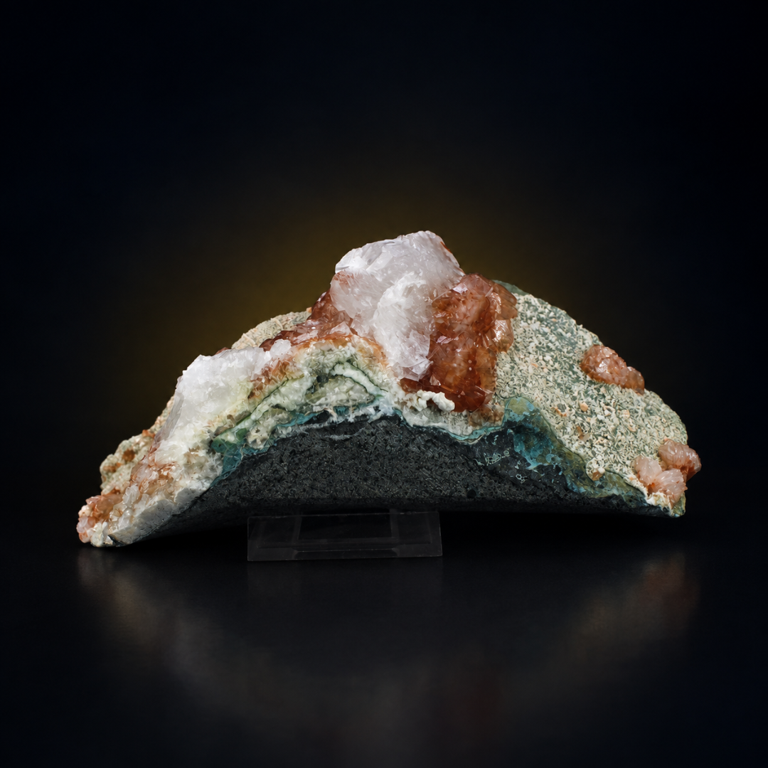 Natural Apophyllite, Stilbite &amp; Chalcedony Mineral Specimen – 1120g