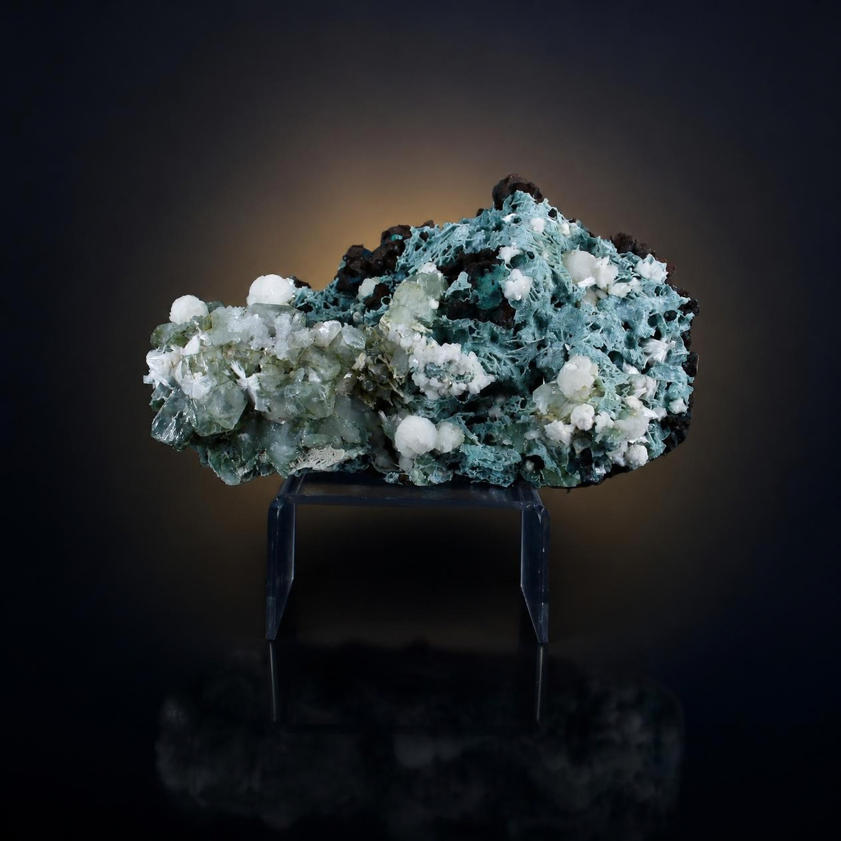 Natural Anandalite with Heulandite Crystal Specimen – India