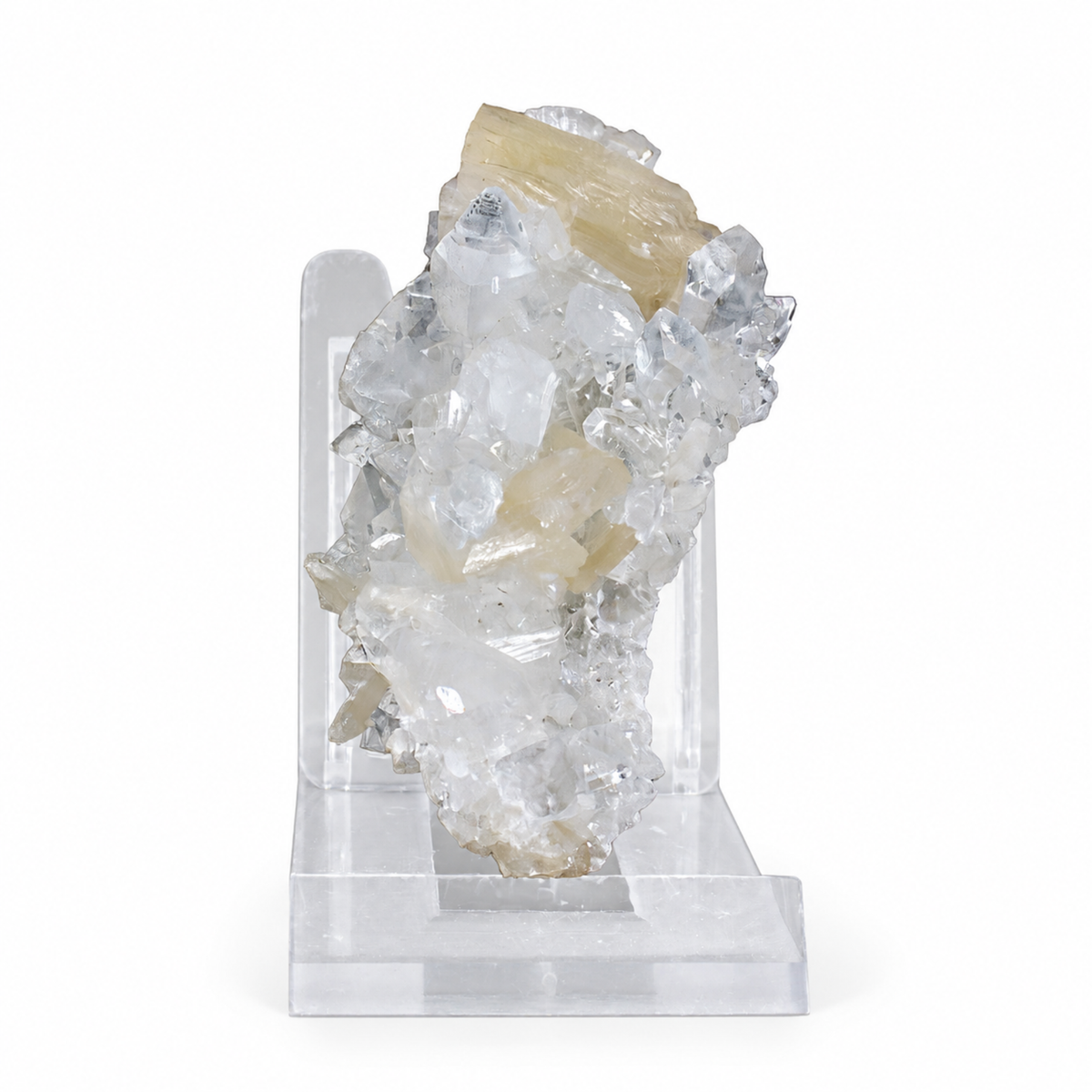 Natural Apophyllite with Stilbite Crystal Cluster – 60 g