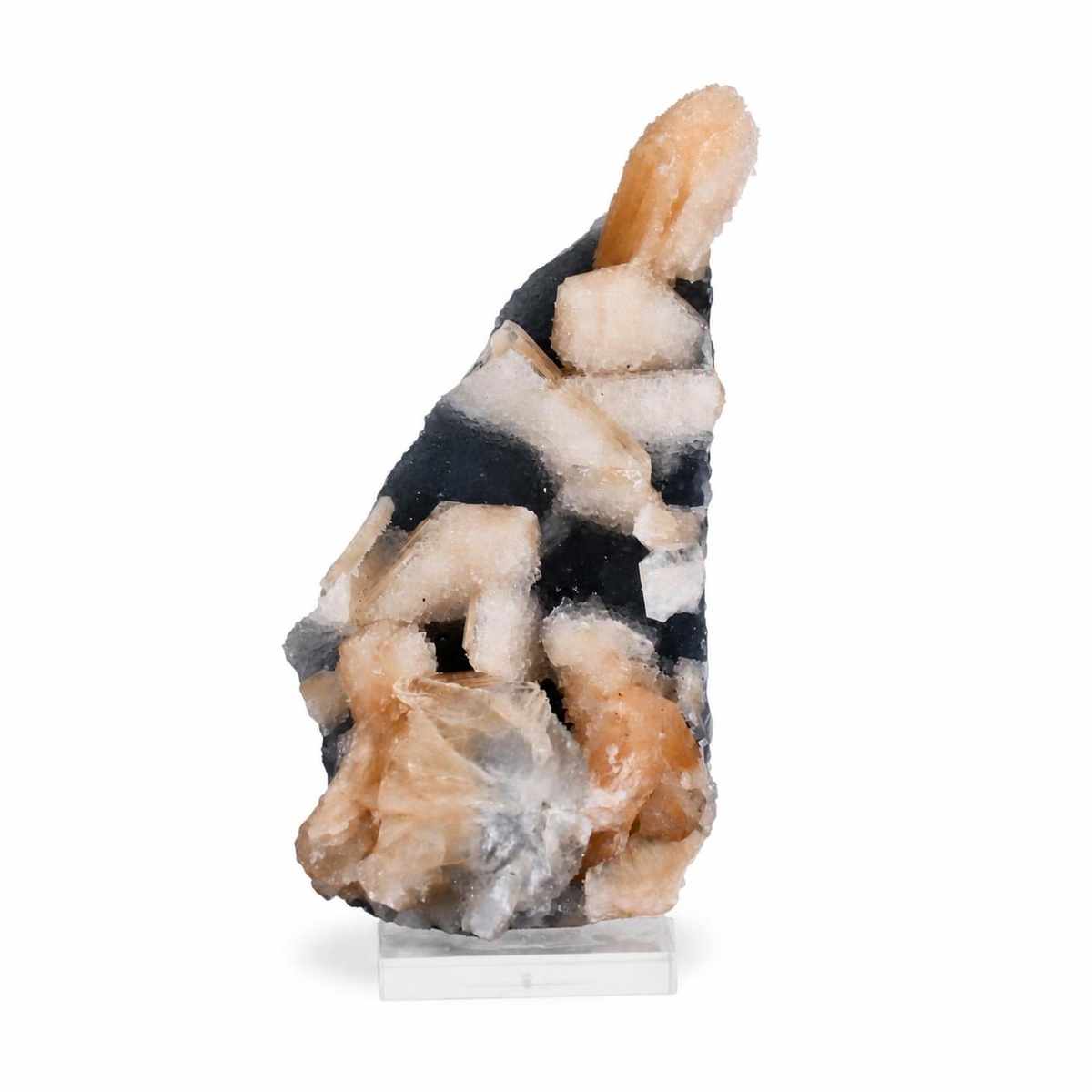 Stilbite with Chalcedony – Natural Mineral Specimen